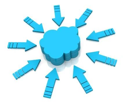 Cloud computing 库存插图