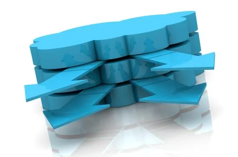 Cloud computing Stock Illustration