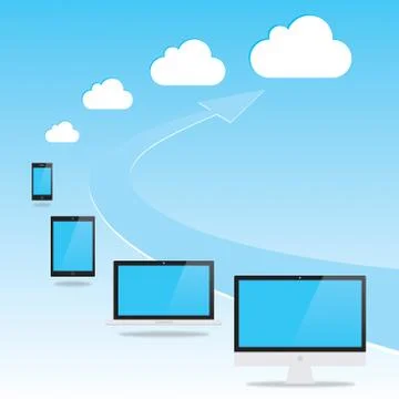 Cloud computing Stock Illustration