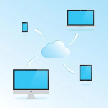 Cloud computing Stock Illustration