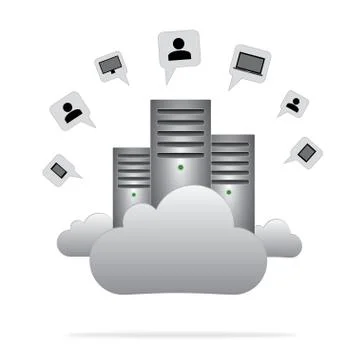 Cloud computing Stock Illustration