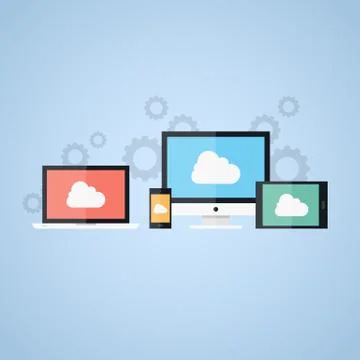 Cloud computing Stock Illustration
