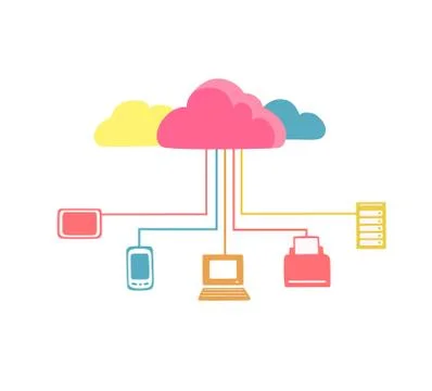 Cloud computing Stock-Illustration