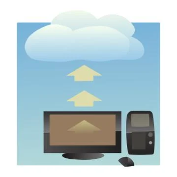 Cloud computing Stock-Illustration