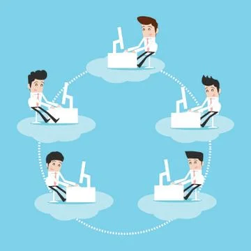 Cloud computing Stock Illustration