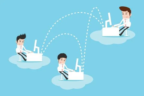 Cloud computing Stock Illustration