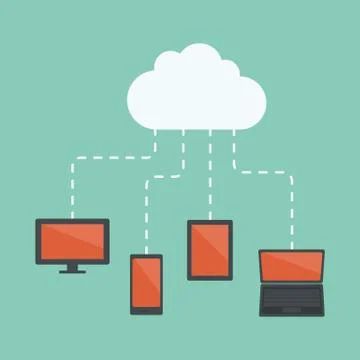 Cloud computing Stock Illustration