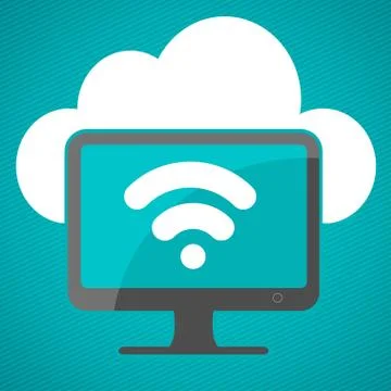 Cloud computing Stock Illustration