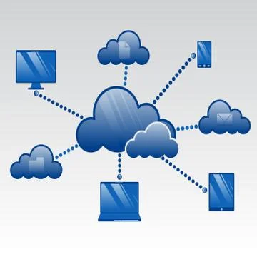 Cloud computing Illustrazione stock