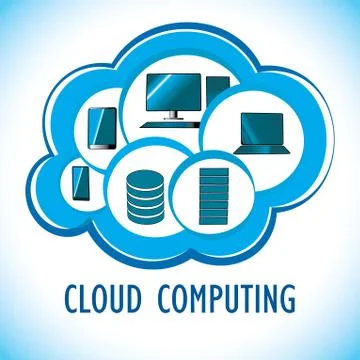 Cloud computing Stock Illustration