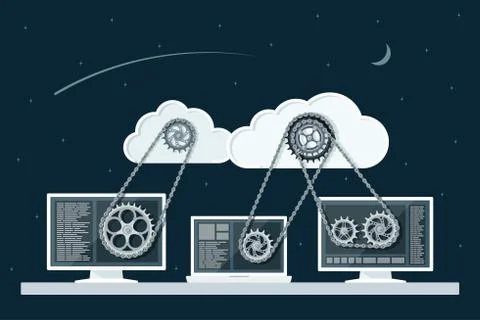 Cloud computing Illustrazione stock
