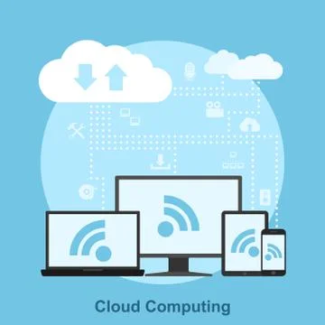 Cloud computing Stock Illustration