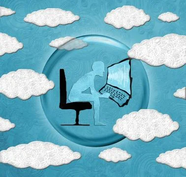 Cloud computing Stock Illustration