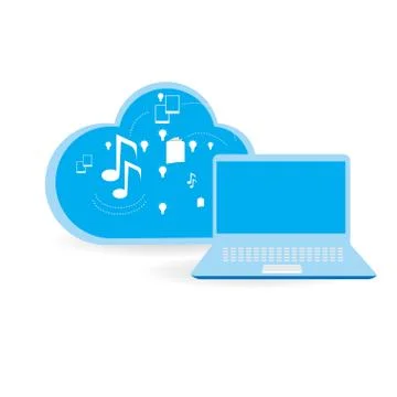 Cloud computing Stock Illustration