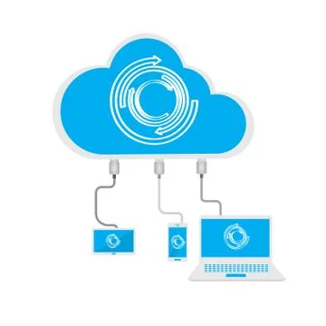 Cloud computing Stock Illustration