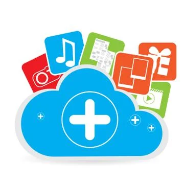 Cloud computing Illustrazione stock