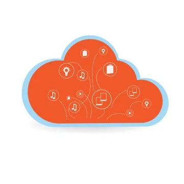Cloud computing Stock Illustration