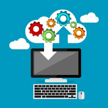 Cloud computing. Stock Illustration