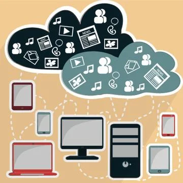 Cloud Computing Stock Illustration