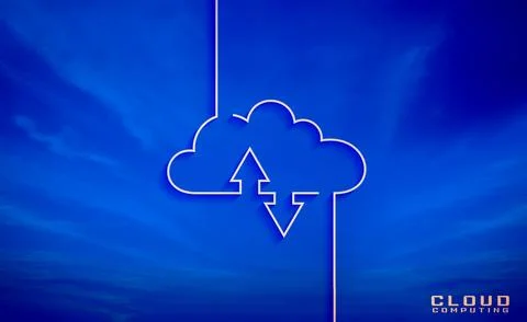 Cloud computing Stock Illustration