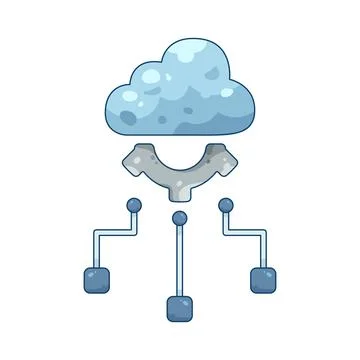 Cloud computing 스톡 일러스트