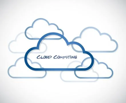 Cloud computing illustration design 스톡 일러스트