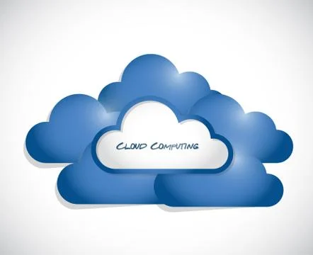 Cloud computing illustration design Stock Illustration