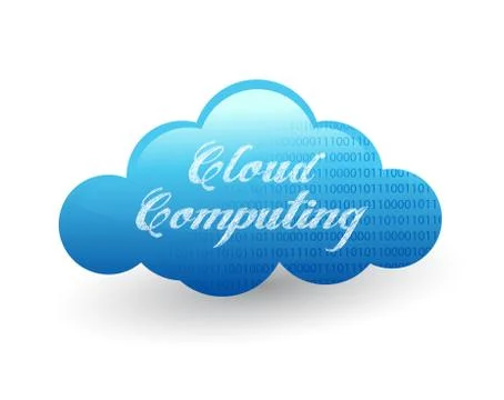 Cloud computing illustration design Stock Illustration