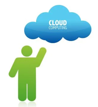 Cloud computing illustration design Stock Illustration