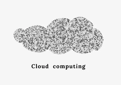 Cloud computing illustration Stock Illustration