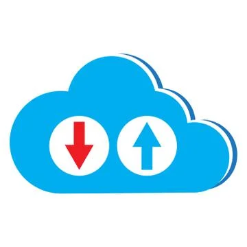 Cloud computing illustration Stock Illustration