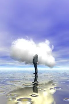 Cloud computing, illustration Stock Illustration