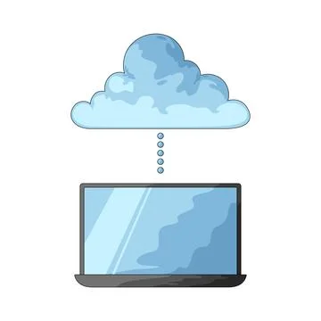 Cloud computing illustration Stock Illustration
