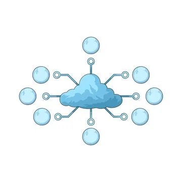 Cloud computing illustration Stock Illustration