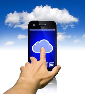 Cloud computing illustration of sending in the cloud Copyright: xZoonar.co... Stock Photos