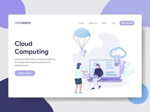 Cloud Computing Illustration for Web Pages Stock Illustration