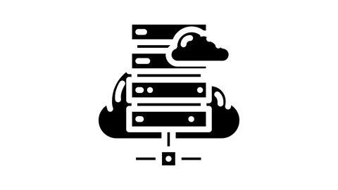 Cloud computing industry 4 glyph icon animation Stock Footage 326735059