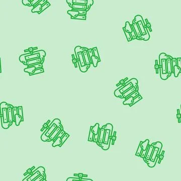 Cloud computing industry 4 line vector seamless pattern Stockillustratie