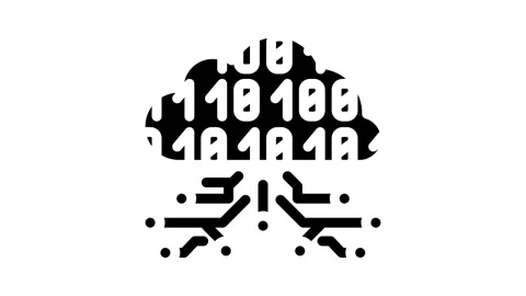 Cloud computing industry 5 glyph icon animation Stock Footage 326735154