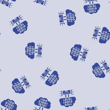 Cloud computing industry 5 glyph seamless pattern Illustrazione stock