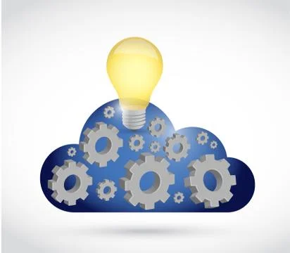 Cloud computing industry illustration 스톡 일러스트