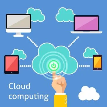 Cloud computing infographic Illustrazione stock