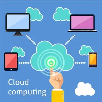 Cloud computing infographic Ilustração Stock