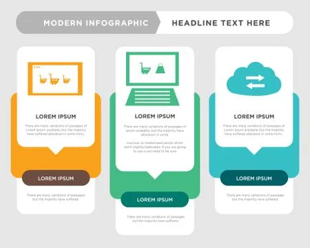 Cloud computing, On, On infographic Stock Illustration