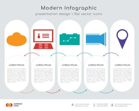 Cloud computing infographics design Stock Illustration