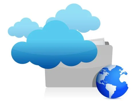 Cloud computing information concept illustration design イラスト素材