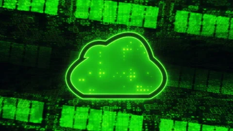 Cloud Computing Information Database Server Background Stock Footage 154303262