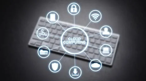 Cloud Computing. Information technology concept Stock Photos