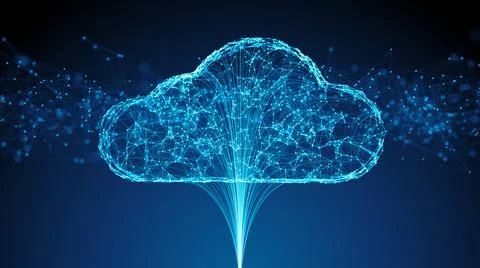 Cloud computing information technology internet of things IOT and big data -  스톡 일러스트