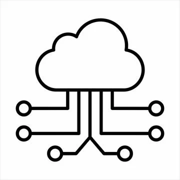 Cloud computing infrastructure connection diagram 8K ultra quality image rati イラスト素材